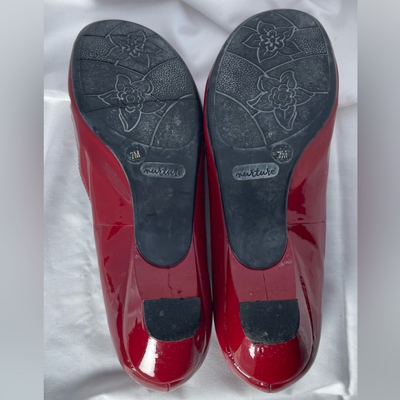 Nurture Brand Shoe. Red 1-inch Patent leather shoes. - Picture 5 of 7